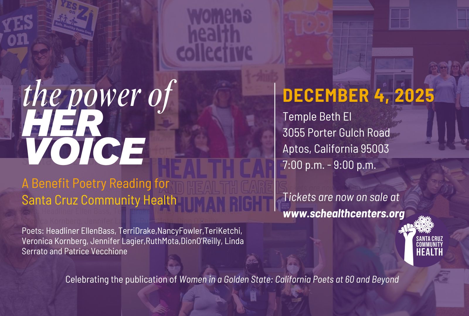 The Power of Her Voice – A Benefit Poetry Reading for SCCH